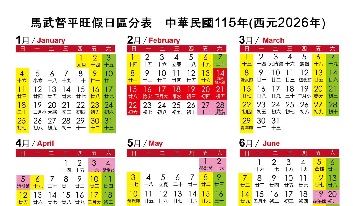 統一馬武督會議渡假中心平假日定義