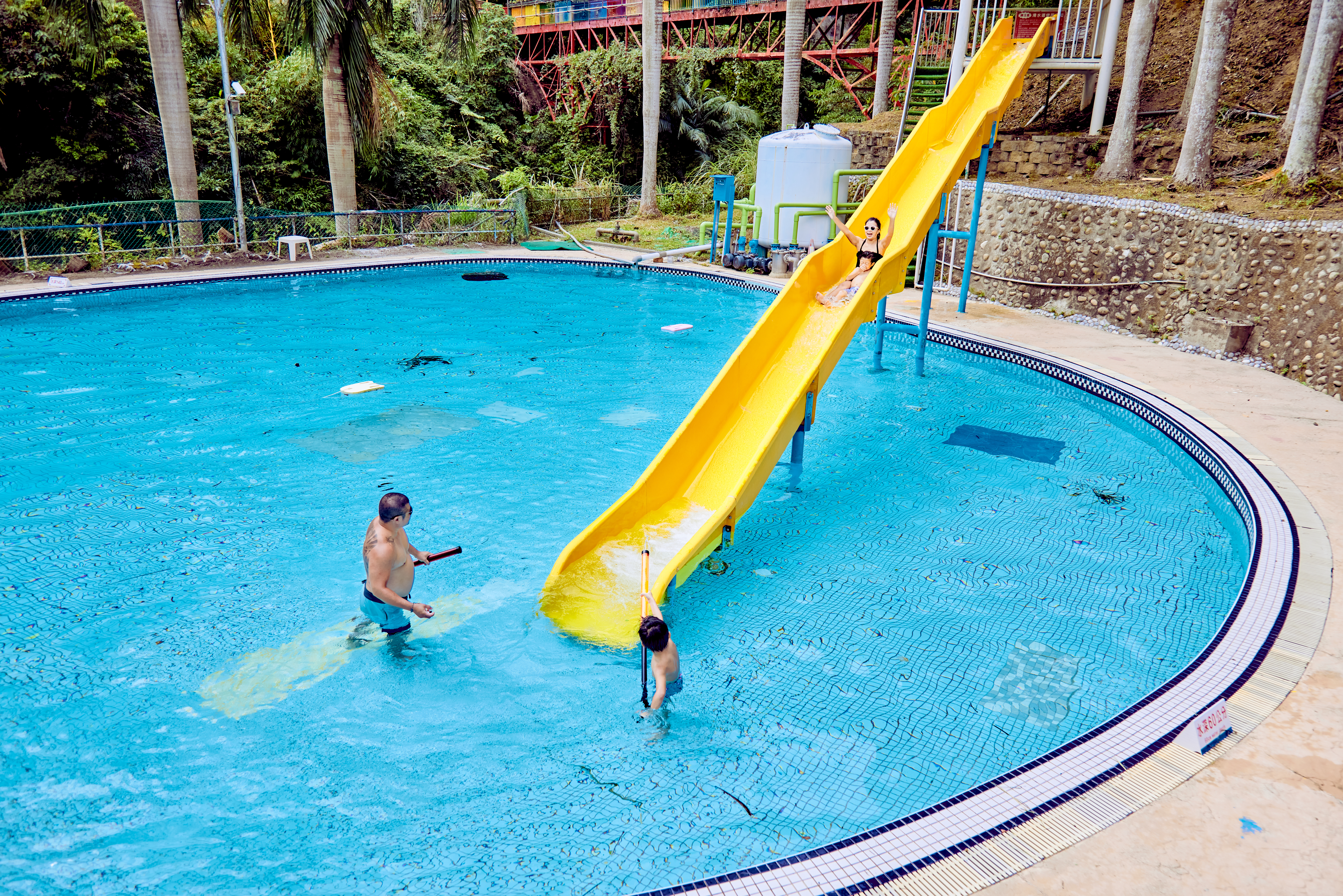 Outdoor Pool and Waterslide